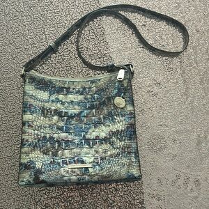 Brahmin Leather Shoulder purse,  Bag Katie BLue Lace Melbourne Crossbody